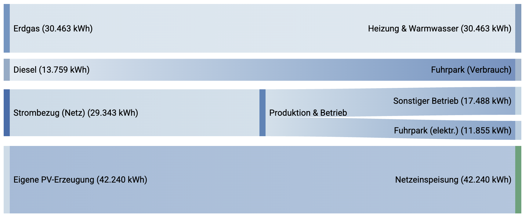 Sankey Diagramm Energieflüsse 2024